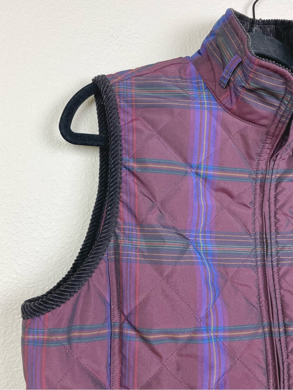 Lauren Ralph Lauren Women's Large Tartan Plaid Quilted Full Zip Vest Equestrian - Picture 4 of 16